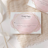 Elegant Bat Mitzvah Roze Waterverf Reageer Kaart