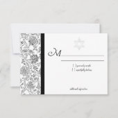 Elegant Bat Mitzvah RSVP-kaarten RSVP Kaartje (Voorkant)