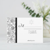 Elegant Bat Mitzvah RSVP-kaarten RSVP Kaartje (Staand voorkant)