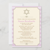 Elegant Bat Mitzvah Uitnodiging (Voorkant)