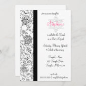 Elegant Bat Mitzvah Uitnodigingen (Voorkant / Achterkant)