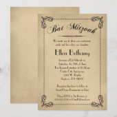 Elegant Bat Mitzvah Uitnodigingen (Voorkant / Achterkant)