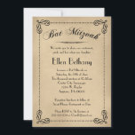 Elegant Bat Mitzvah Uitnodigingen<br><div class="desc">Deze formele en elegante uitnodiging van Bat Mitzvah gaat terug naar het verleden,  maar heeft nog steeds één heck van een Cool Factor. Neutrale  achtergrond van papierstijl met zwarte rol en script.</div>