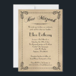 Elegant Bat Mitzvah Uitnodigingen<br><div class="desc">Deze formele en elegante uitnodiging van Bat Mitzvah gaat terug naar het verleden,  maar heeft nog steeds één heck van een Cool Factor. Neutrale  achtergrond van papierstijl met zwarte rol en script.</div>