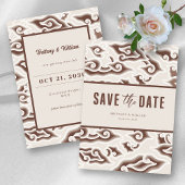 Elegant Batik Beauty:  bruin Save the Date