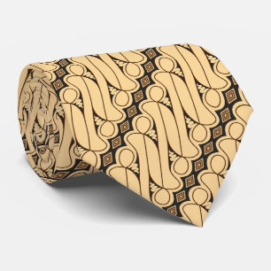 Elegant Batik Parang Rusak Beige Patroon Stropdas