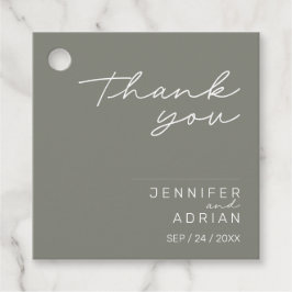 Elegant Batleship Gray Minimal Hartelijk dank voor Bedankjes Labels