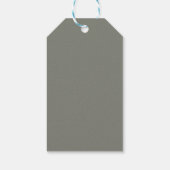 Elegant Batleship Gray Minimal Weddenschap Welkom Cadeaulabel (Achterkant)