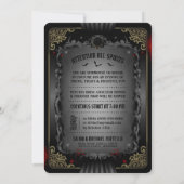 Elegant Batty Delight Halloween Party Invitation Kaart (Achterkant)
