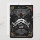 Elegant Batty Delight Halloween Party Invitation Kaart (Voorkant)