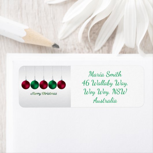 Elegant bauble en sterren etiket (Insitu)