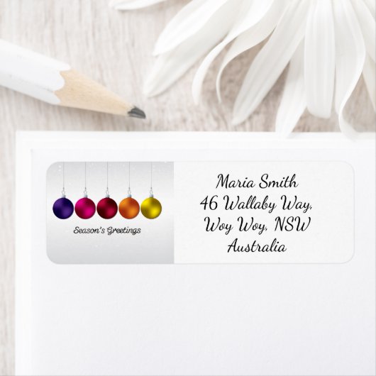 Elegant bauble en sterren etiket (Insitu)