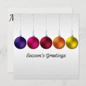 Elegant bauble en sterren kaart (Voorkant / Achterkant)