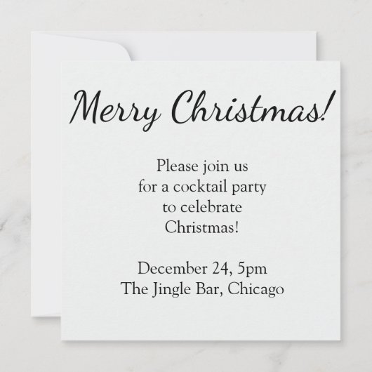 Elegant bauble en sterren kaart (Achterkant)