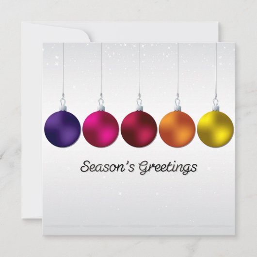 Elegant bauble en sterren kaart (Voorkant)