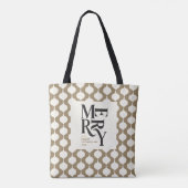 Elegant  bauble kerstfeest cadeau tote bag (Achterkant)
