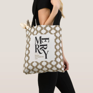 Elegant bauble kerstfeest cadeau tote bag