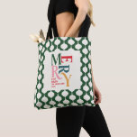 Elegant  bauble kerstfeest cadeau tote bag<br><div class="desc">Elegant  kerstcadeau tas. Modern stijlvol typografisch ontwerp.</div>