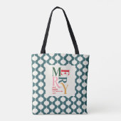 Elegant  bauble kerstfeest cadeau tote bag (Achterkant)