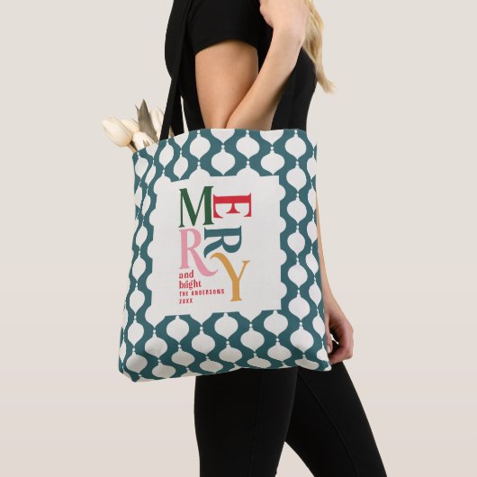 Elegant  bauble kerstfeest cadeau tote bag (Dichtbij)