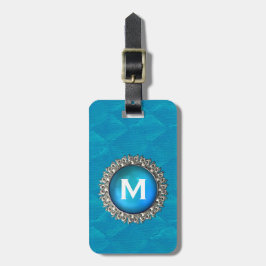 Elegant Bauble met Monogram Bagagelabel