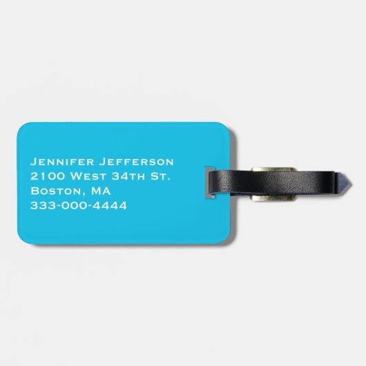 Elegant Bauble met Monogram Bagagelabel (Achterkant horizontaal)