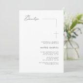 Elegant Bautizo | Mexicaanse doop in het Spaans Kaart (Staand voorkant)