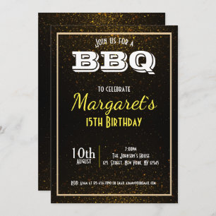 Elegant BBQ Birthday Party nodigt uit Kaart