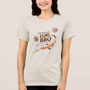Elegant BBQ Lover T-shirt voor vrouwen 100% BBQ