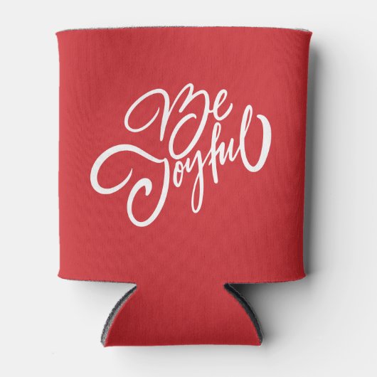 Elegant Be Joyful Holiday Design Blikjeskoeler (Voorkant)