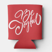 Elegant Be Joyful Holiday Design Blikjeskoeler (Achterkant)