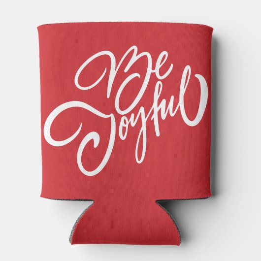 Elegant Be Joyful Holiday Design Blikjeskoeler (Achterkant)