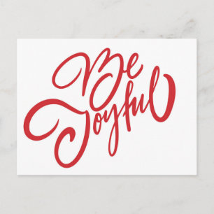Elegant Be Joyful Holiday Design Briefkaart
