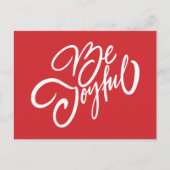 Elegant Be Joyful Holiday Design Briefkaart (Voorkant)