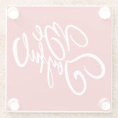 Elegant Be Joyful Holiday Design Glazen Onderzetter (Achterkant)