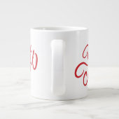 Elegant Be Joyful Holiday Design Grote Koffiekop (Achterkant)