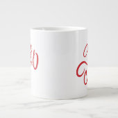 Elegant Be Joyful Holiday Design Grote Koffiekop (Voorkant)