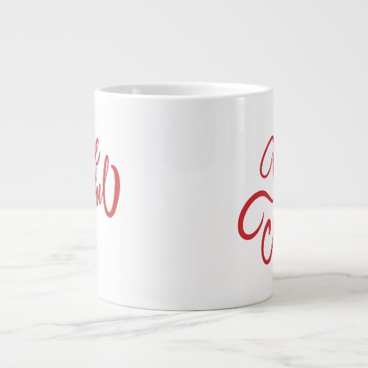 Elegant Be Joyful Holiday Design Grote Koffiekop (Voorkant)