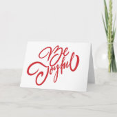 Elegant Be Joyful Holiday Design Kaart (Voorkant)