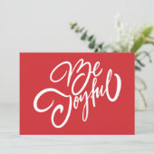 Elegant Be Joyful Holiday Design Kaart (Staand voorkant)