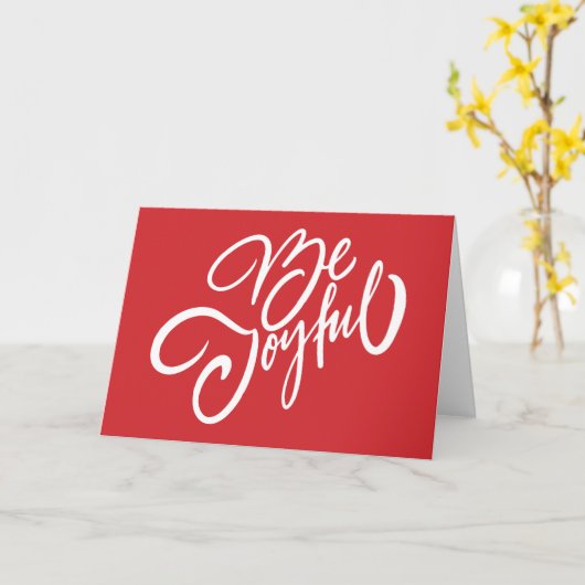 Elegant Be Joyful Holiday Design Kaart (Gele Bloem)