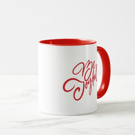 Elegant Be Joyful Holiday Design Mok (Voorkant rechts)