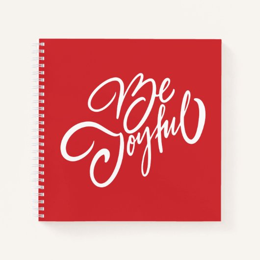 Elegant Be Joyful Holiday Design Notitieboek (Voorkant)