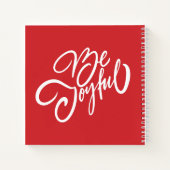 Elegant Be Joyful Holiday Design Notitieboek (Achterkant)