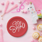 Elegant Be Joyful Holiday Design Papieren Bordje (Feest)