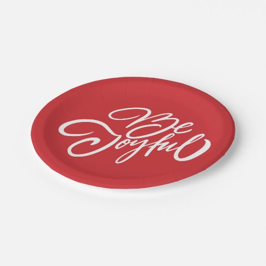 Elegant Be Joyful Holiday Design Papieren Bordje (Gekanteld)
