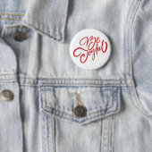 Elegant Be Joyful Holiday Design Ronde Button 5,7 Cm (In situ)