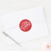 Elegant Be Joyful Holiday Design Ronde Sticker (Envelop)