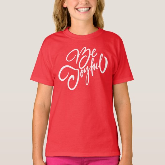 Elegant Be Joyful Holiday Design T-shirt (Voorkant)