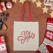 Elegant Be Joyful Holiday Design Tote Bag